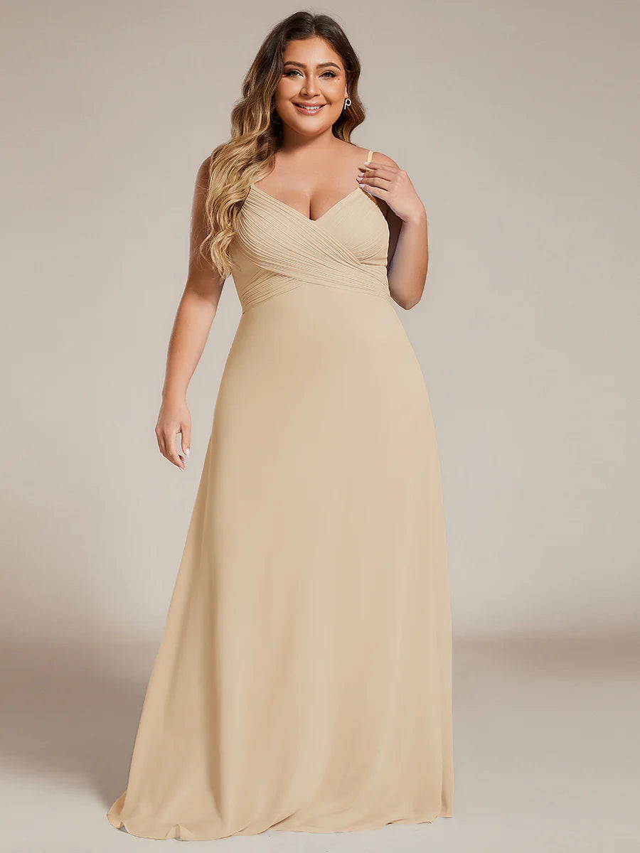 Wholesale Plus Size A-Line Sleeveless Evening Dress