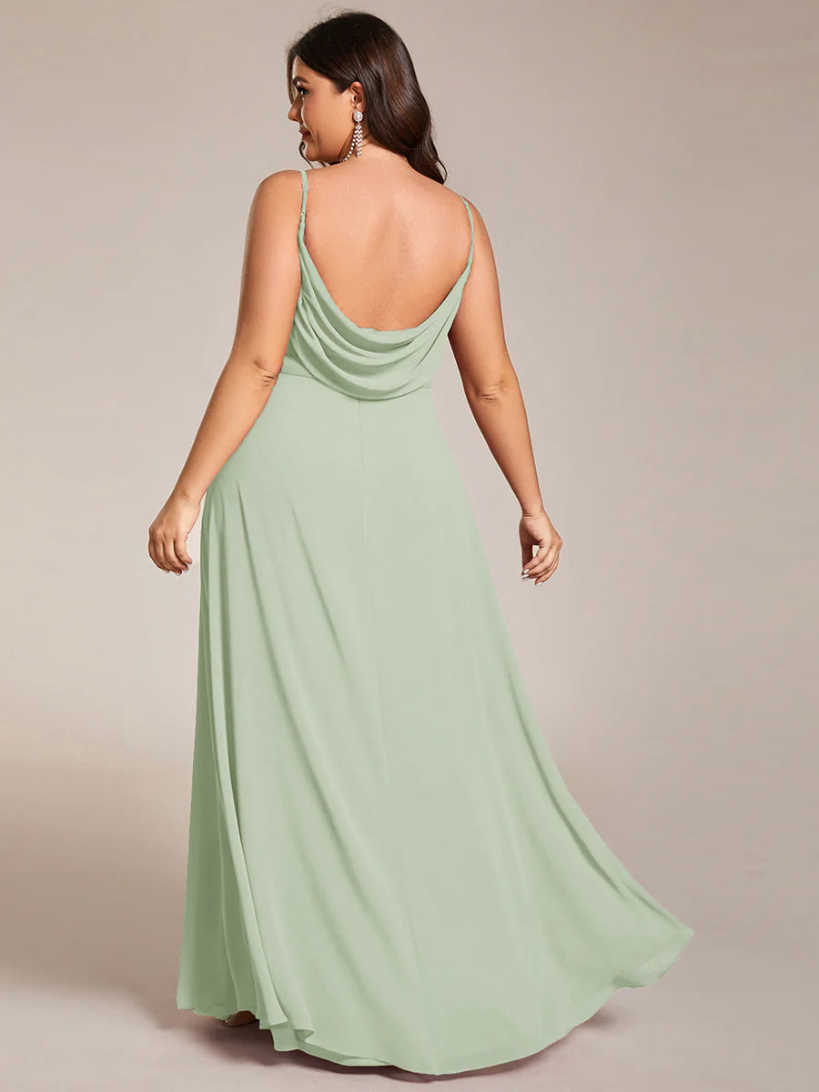 Wholesale Plus Size A-Line Sleeveless Evening Dress