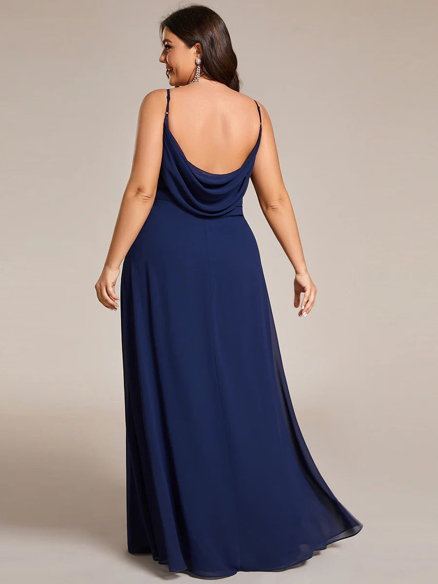 Wholesale Plus Size A-Line Sleeveless Evening Dress