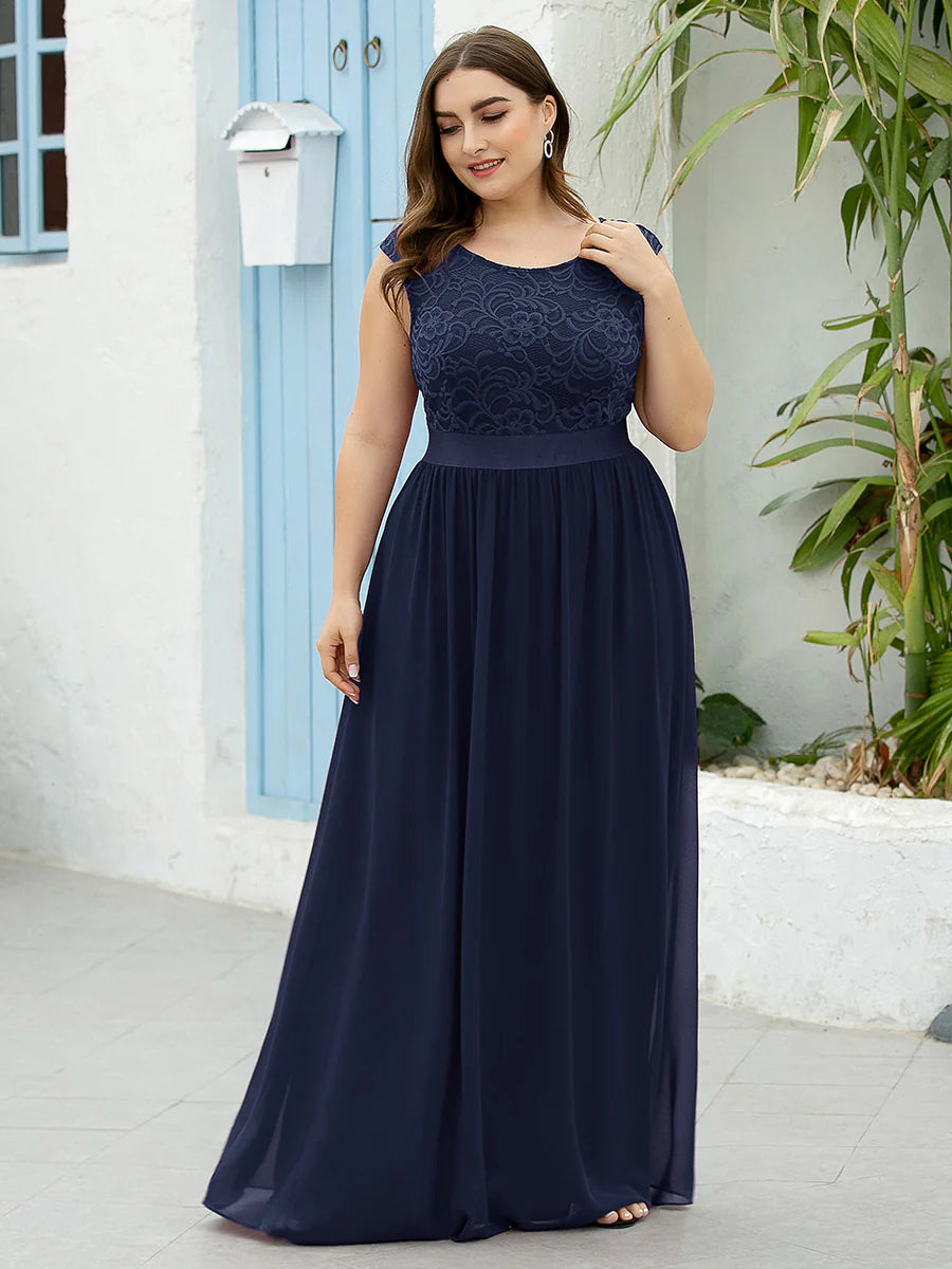 Wholesale Plus Size Fahion Lace Bridesmaid Dresses