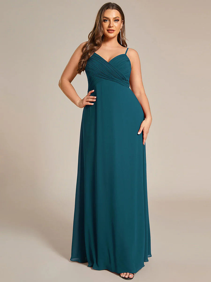 Wholesale Plus Size A-Line Sleeveless Evening Dress