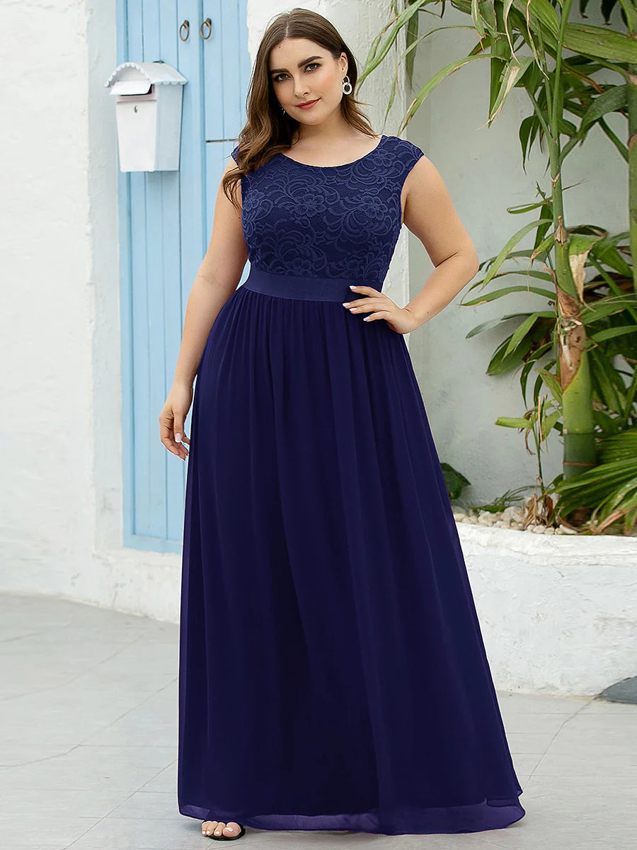 Wholesale Plus Size Fahion Bridesmaid Dresses with Lace