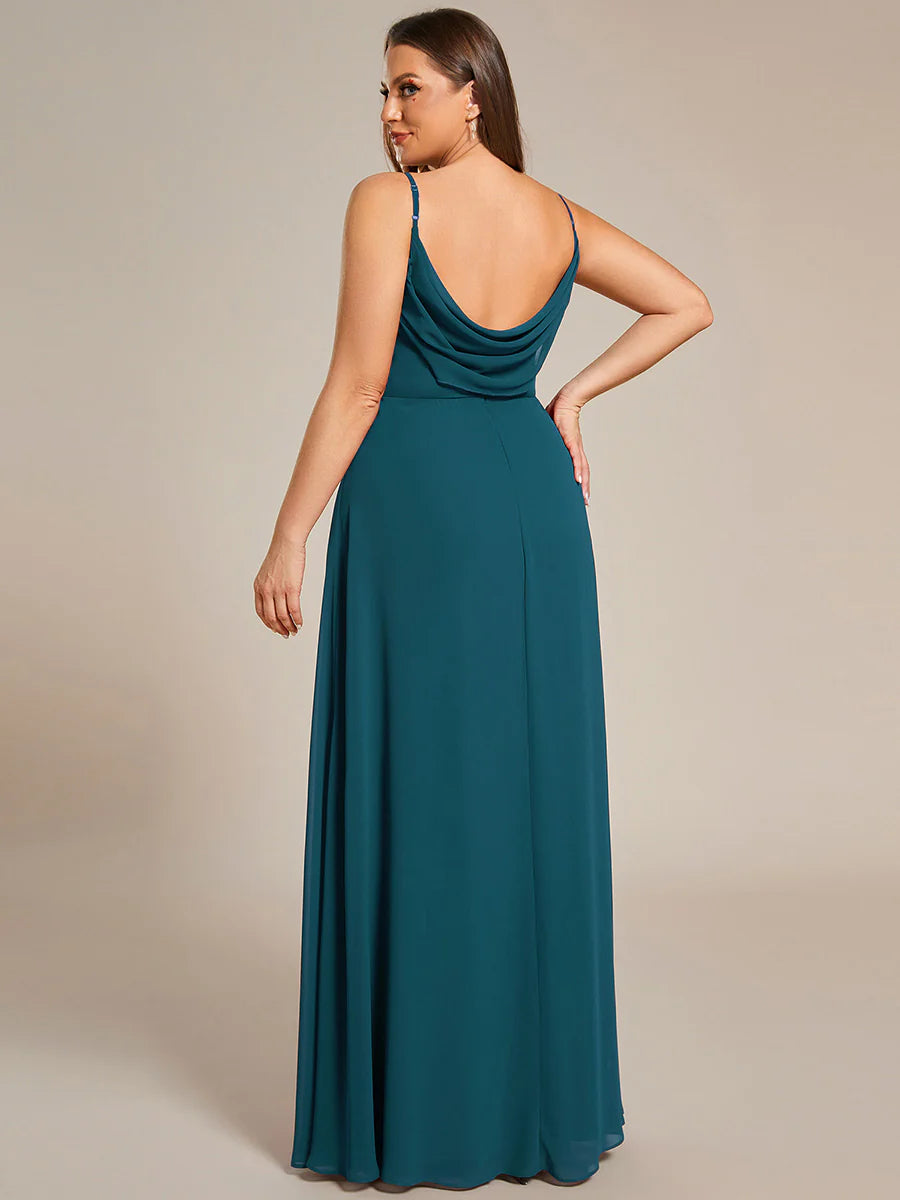 Wholesale Plus Size A-Line Sleeveless Evening Dress