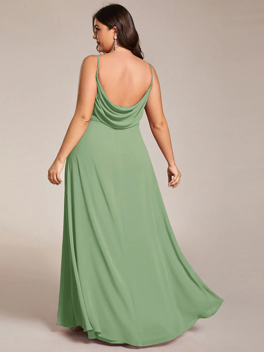 Wholesale Plus Size A-Line Sleeveless Evening Dress