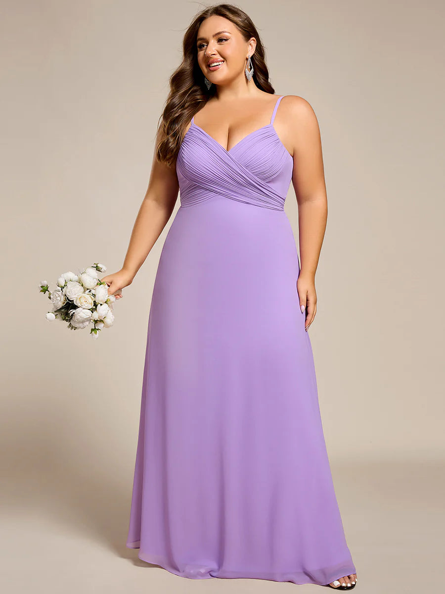 Wholesale Plus Size A-Line Sleeveless Evening Dress