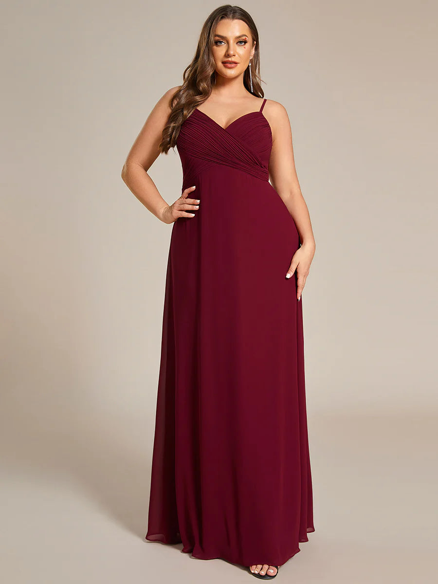 Wholesale Plus Size A-Line Sleeveless Evening Dress