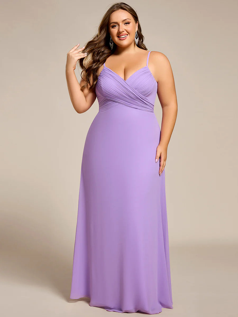 Wholesale Plus Size A-Line Sleeveless Evening Dress