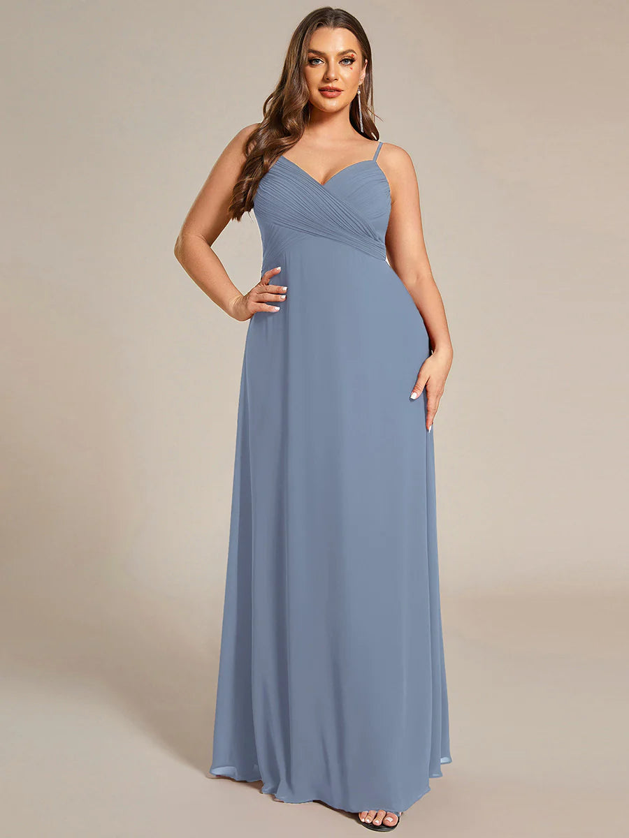 Wholesale Plus Size A-Line Sleeveless Evening Dress