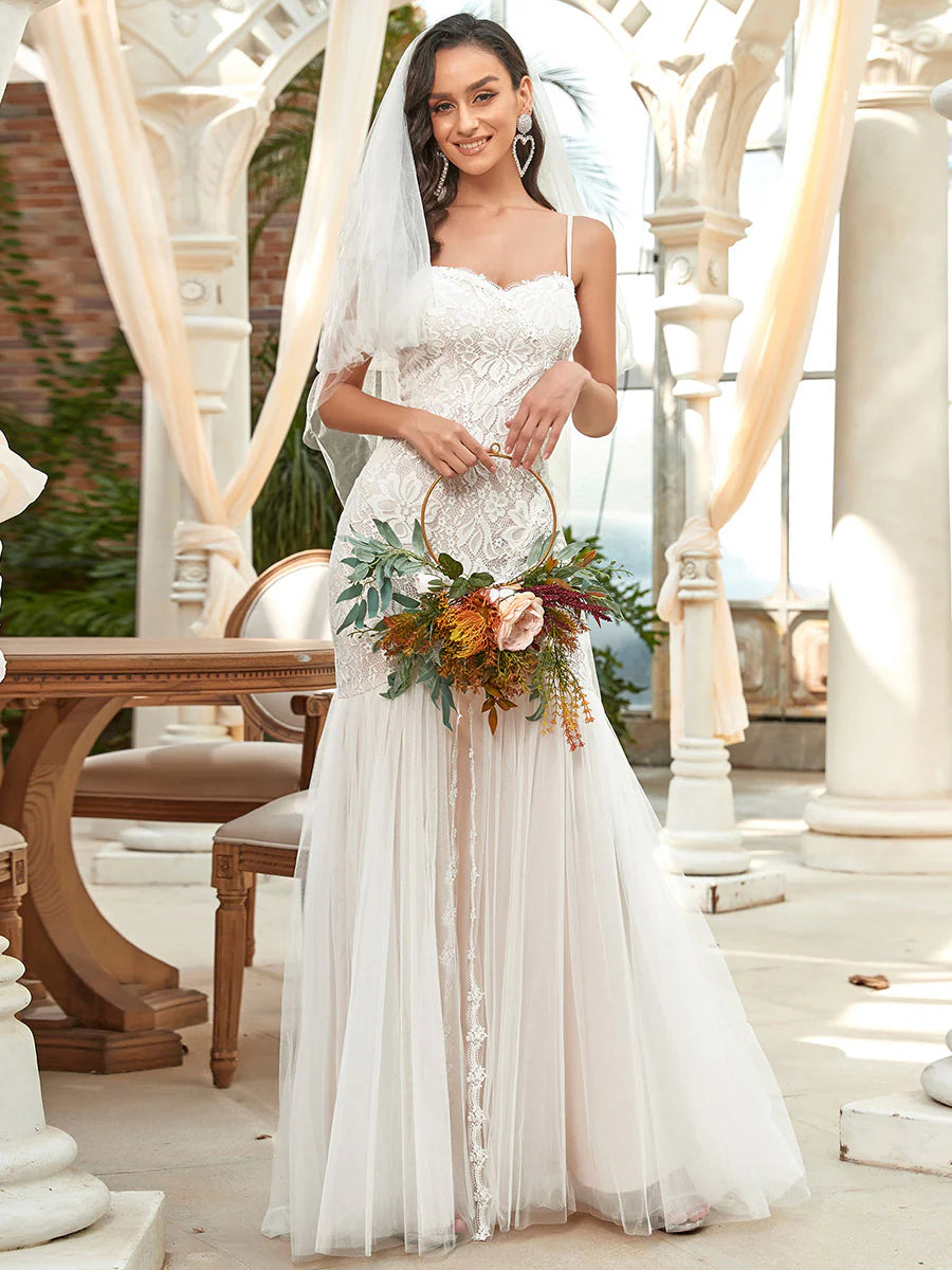 Sleeveless Sweetheart Neck Split Wholesale Wedding Dresses