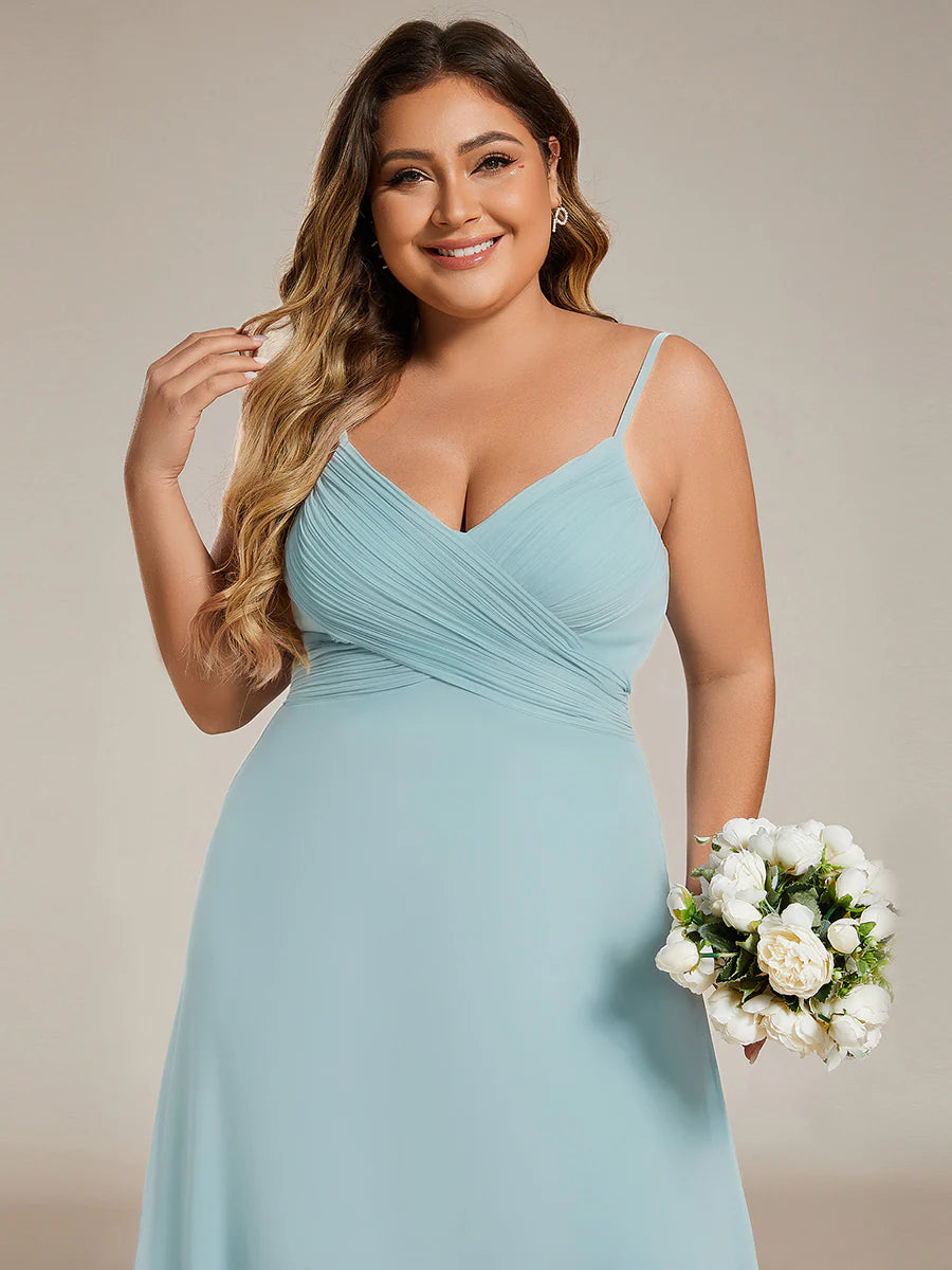 Wholesale Plus Size A-Line Sleeveless Evening Dress