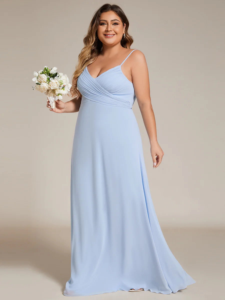 Wholesale Plus Size A-Line Sleeveless Evening Dress