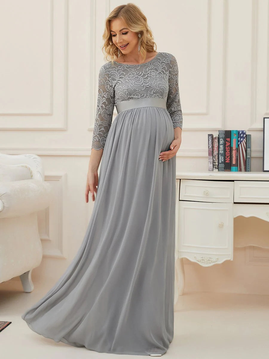 Simple and Elegant Wholesale Maternity Dress with A-line silhouette