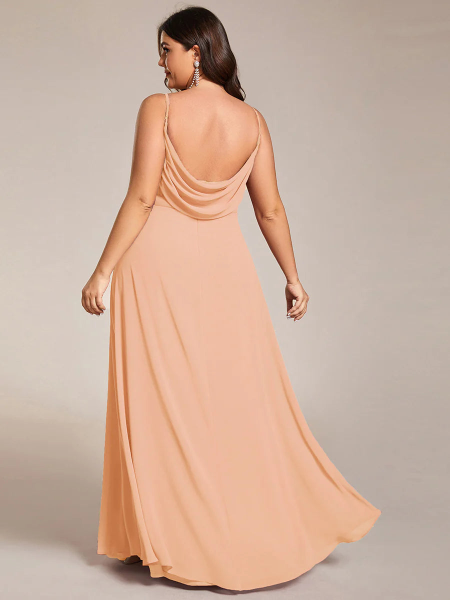 Wholesale Plus Size A-Line Sleeveless Evening Dress