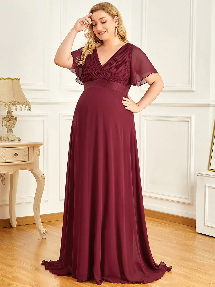 Plus Size Cute and Adorable Deep V-neck Wholesale Dress for Pregnant Women