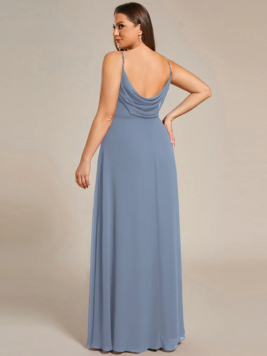 Wholesale Plus Size A-Line Sleeveless Evening Dress