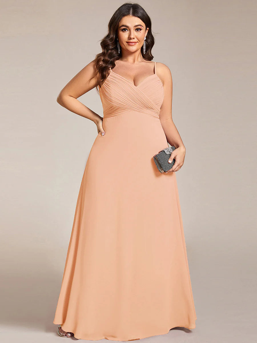 Wholesale Plus Size A-Line Sleeveless Evening Dress
