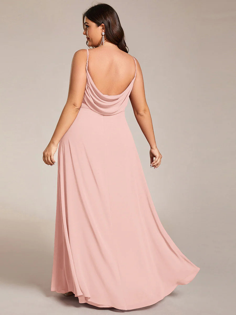 Wholesale Plus Size A-Line Sleeveless Evening Dress