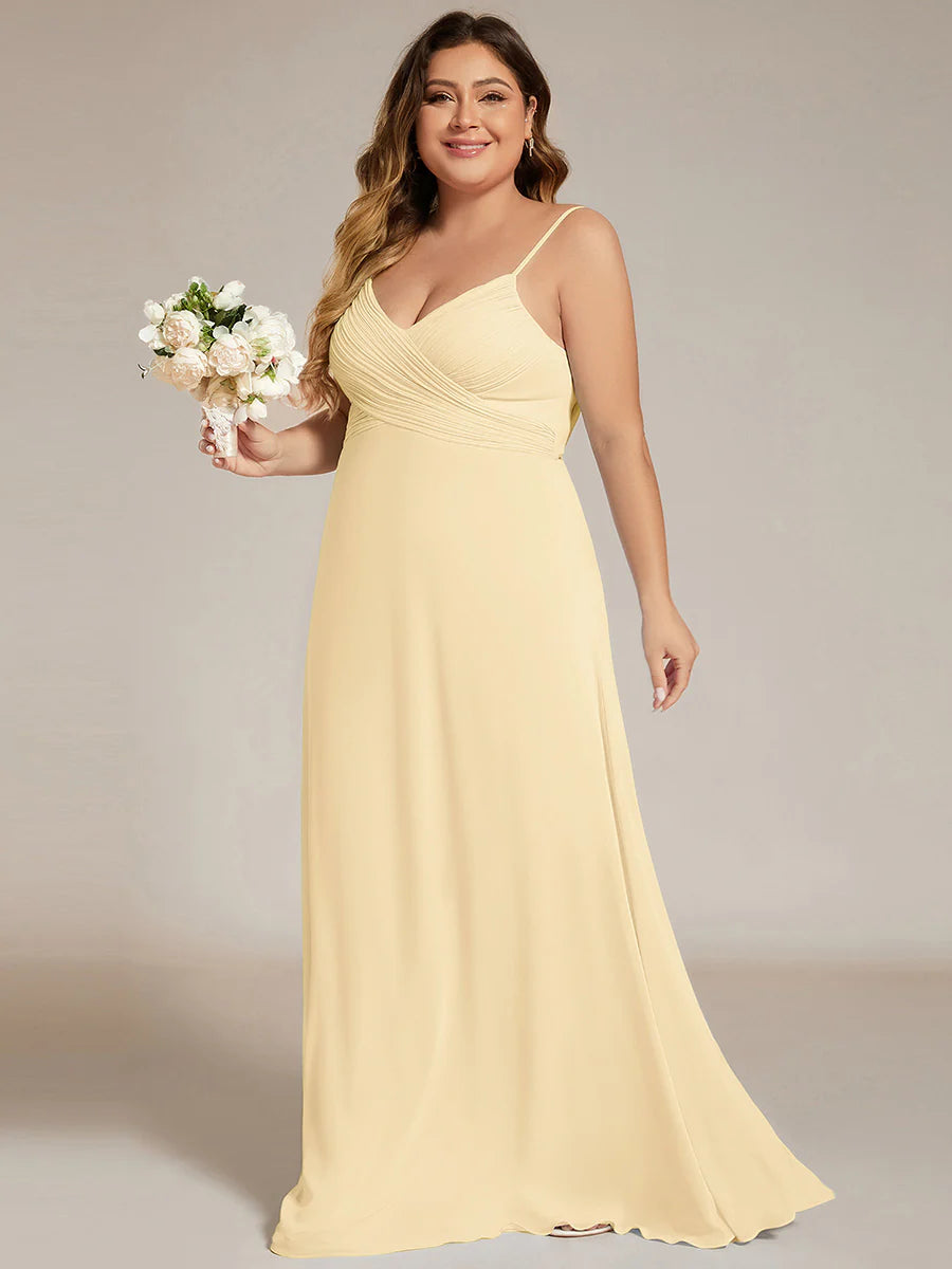 Wholesale Plus Size A-Line Sleeveless Evening Dress