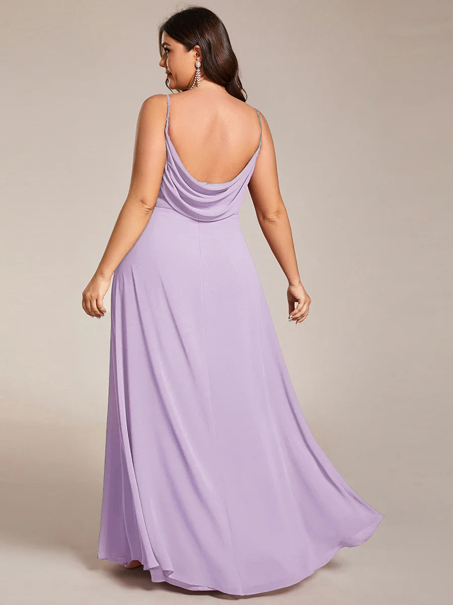 Wholesale Plus Size A-Line Sleeveless Evening Dress
